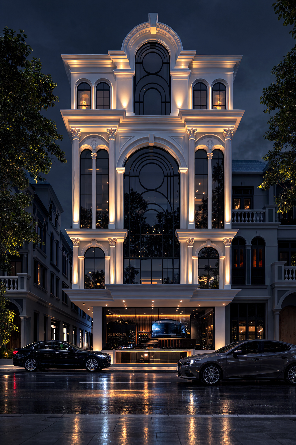 Modernist Villa Facade Elevation